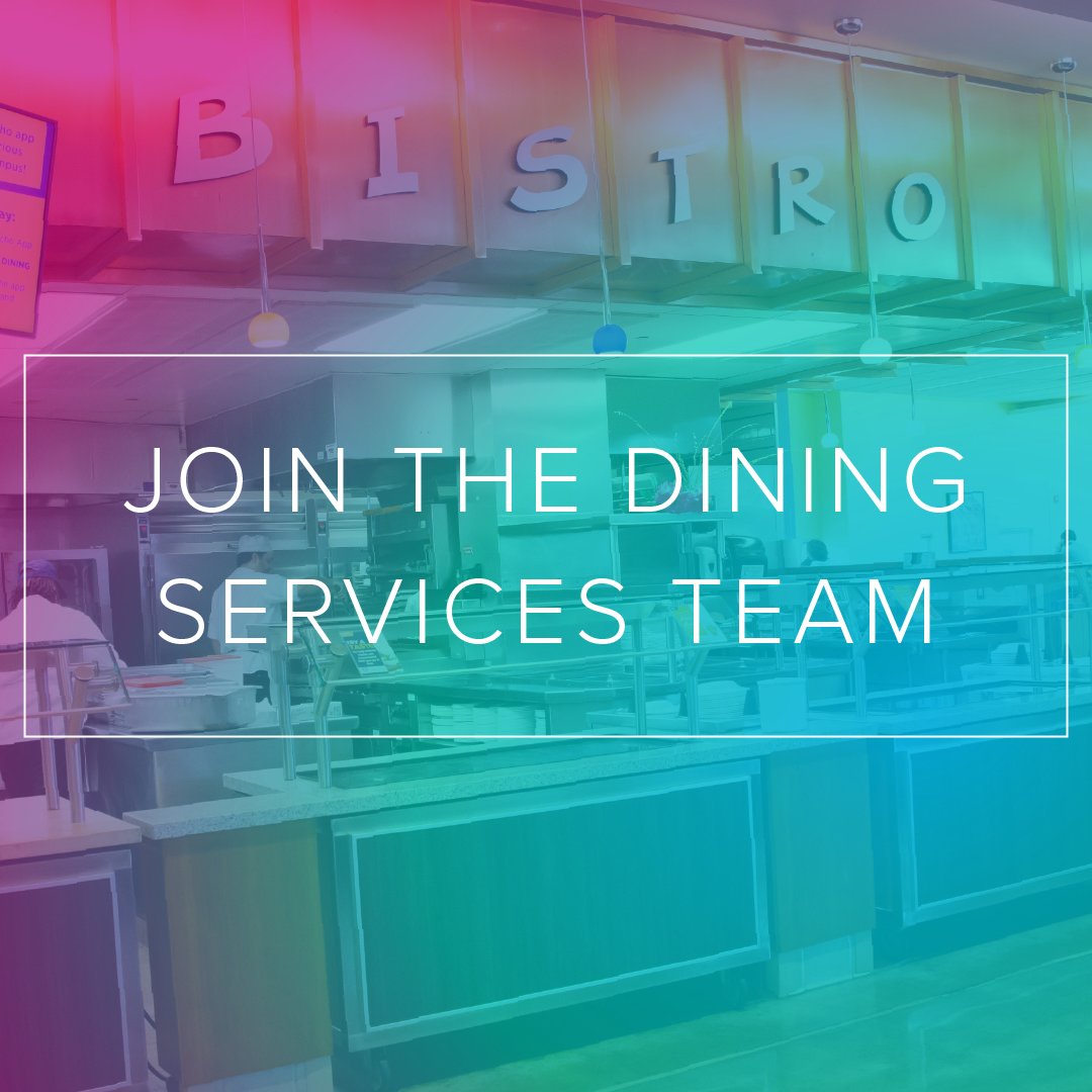 Attention Aggies! 📣
Dining Services is hiring! Come join one of our many teams and gain on the job training, awesome job perks, and flexible hours. 

👉Apply today at: housing.ucdavis.edu/employment