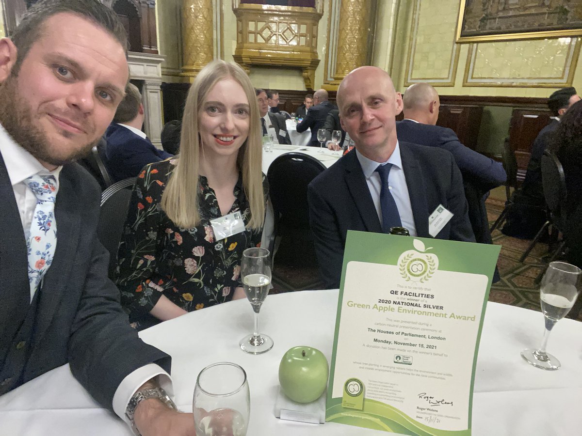 Collecting Green Apple Environmental Award on behalf of <a href="/QeFacilities/">QE Facilities Ltd</a> @QEGateshead #Sustainability