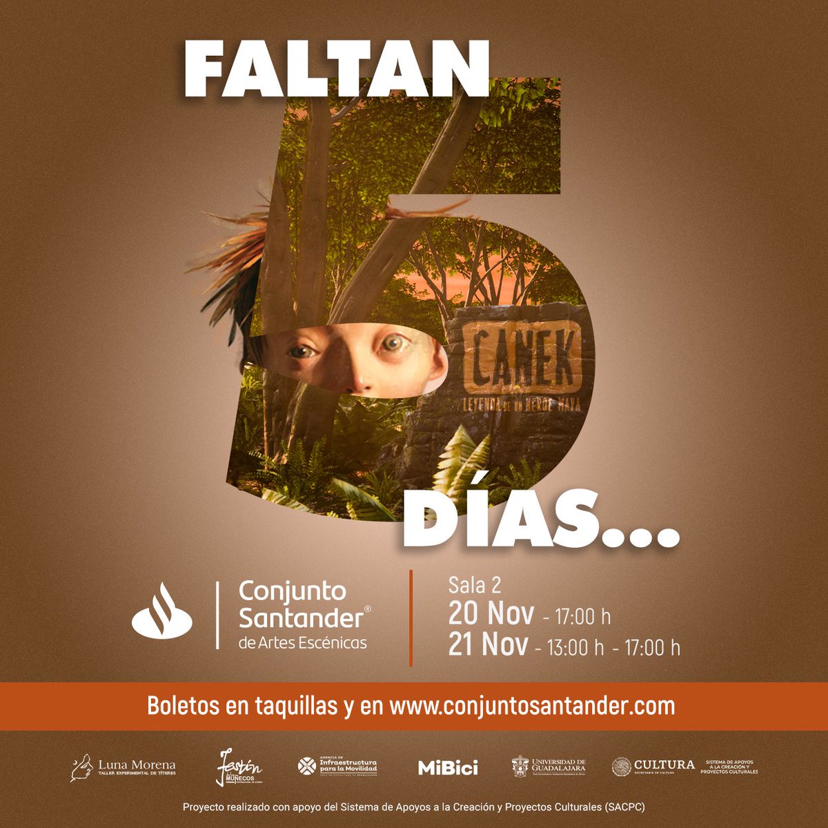 No se pierdan la oportunidad de experimentar “Canek, leyenda de un héroe maya" ¡Están por agotarse las entradas! 
Consigue tus boletos en la siguiente liga: bit.ly/CanekCS