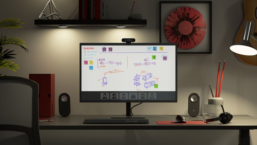 LogitechBiz's tweet image. 👀 Perfect views, no matter where your team is.

Scribe’s whiteboard broadcasting camera makes it easy to get the whole team – in-office and remote – on board in #virtualmeetings: bit.ly/3kHJbKi

#GetEveryoneOnBoard