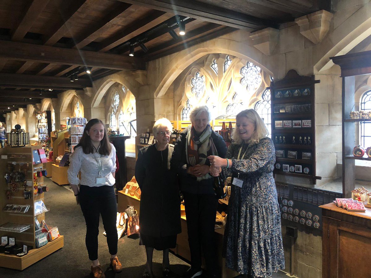 bathabbey's tweet photo. A big #thankyou to our fantastic team of staff &amp; volunteers who worked tirelessly to make sure our new-look #Abbeyshop was ready to welcome customers today. We hope you’ll agree the transformation is truly fantastic and worth the wait. #footprintproject @HeritageFundL_S https://t.co/G9hJLwuLRl
