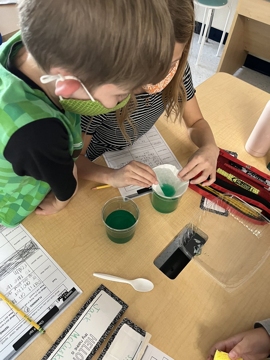 We investigated what happens when our water gets polluted today. Then we got to come up with solutions of how to clean the water!