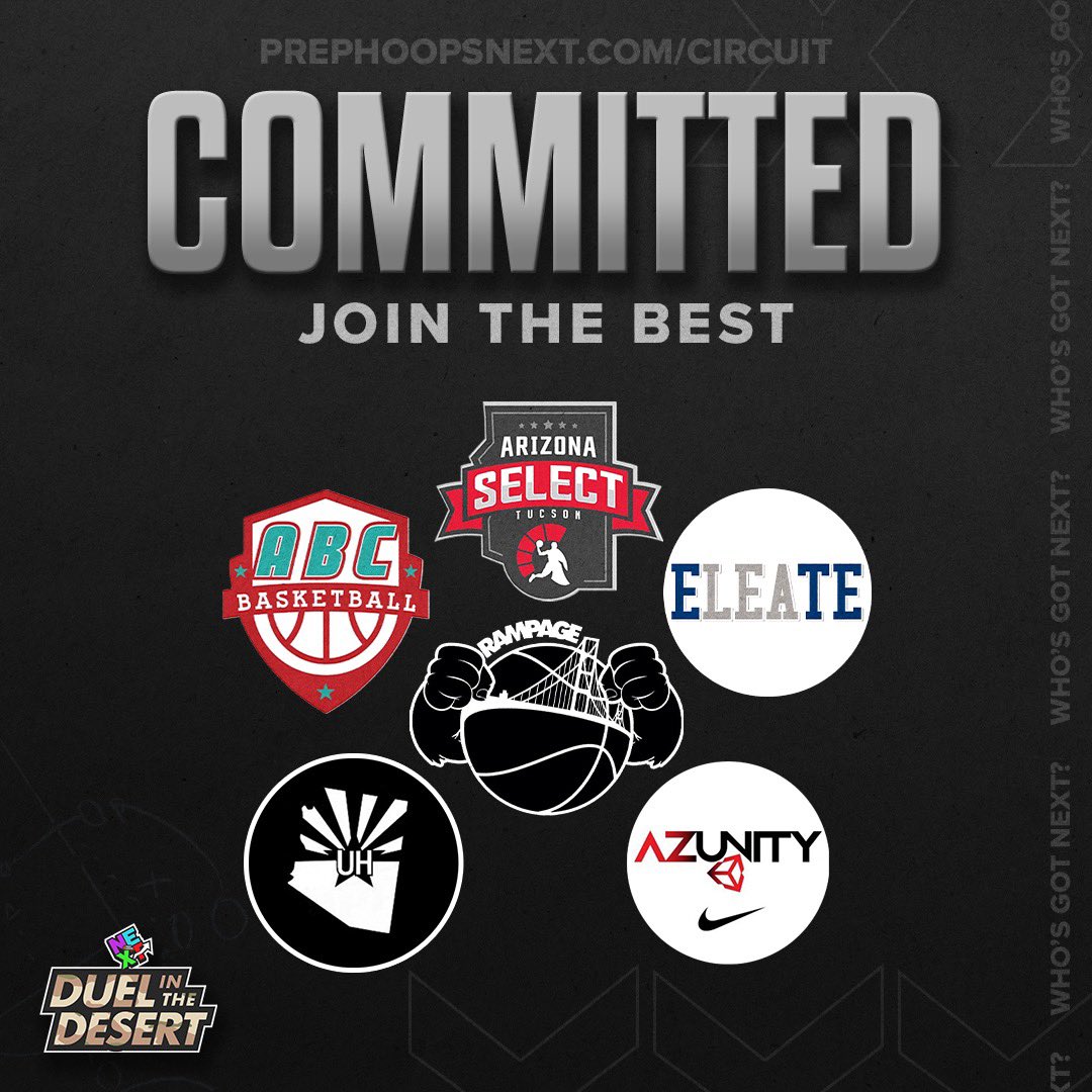 PrepHoopsNext's tweet photo. 🚨 𝗖𝗢𝗠𝗠𝗜𝗧𝗧𝗘𝗗 🚨 

Here are just a few programs that have secured their spots at #NEXTDuelInTheDesert🌵

Who’s up 𝙉𝙀𝙓𝙏 ? 

🗓 Dec 4th &amp; 5th 
📍 Gilbert, AZ

Register TODAY 👇
https://t.co/mb3OxCR0Nc https://t.co/kuZEmRCgcf