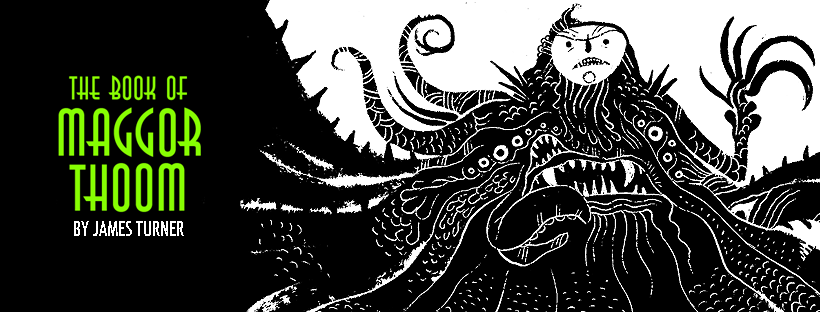 SLGPublishing's tweet photo. The book of Maggor Thoom is coming from Rex Libris creator James Turner. If you have not already reserved a copy  you can get the book and some nifty t-shirts through our Kickstarter. Get alerted when it launches at the link below.
Then tell your friends.
https://t.co/LtBFMKZh6K https://t.co/oGC9CPlFPg