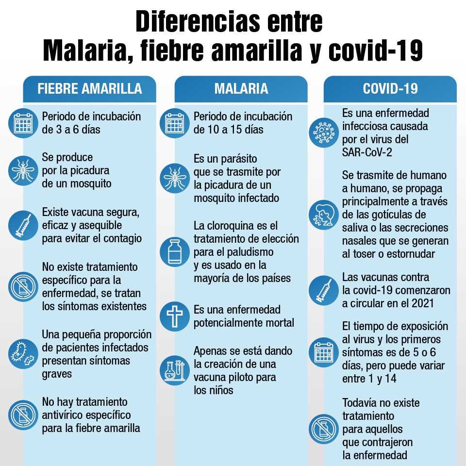 #15NOV #TomaNota Sabes cuales son las diferencias entre la #Malaria #FiebreAmarilla #Covid_19 

#RedSanitariaMilitar
#DigesaludFANBCuidaTuSalud
@DigesaludFANB