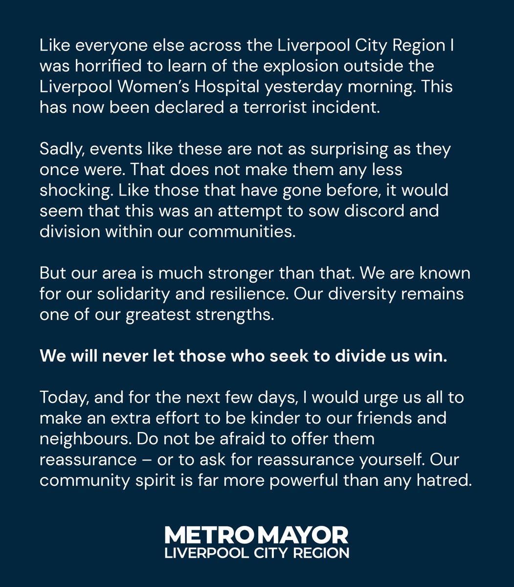 MetroMayorSteve's tweet photo. We will never let those who seek to divide us win. https://t.co/8Dp7GPv6pX