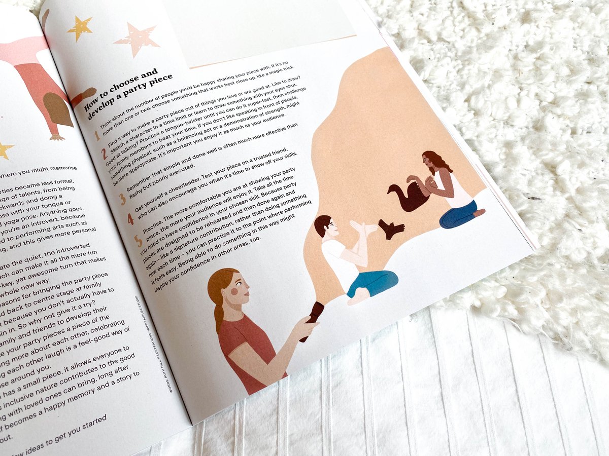 MichaelaHobson's tweet photo. For those who missed my Instagram story the other day, here's another look at my illustrations in this months Teen Breathe Magazine - issue 30. It was all about party tricks and not being afraid to show your own special talents https://t.co/FBOA0AUvyB