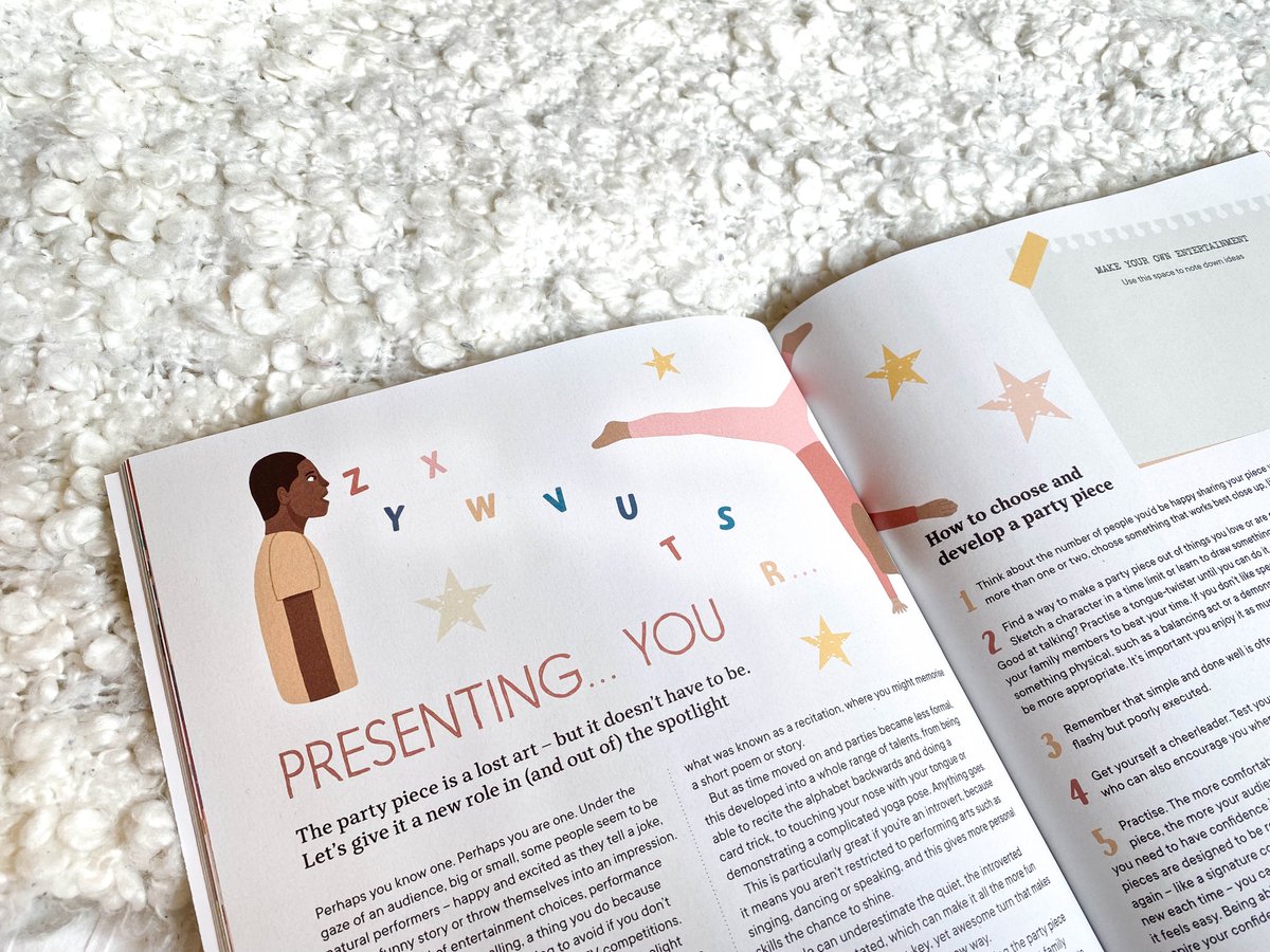 MichaelaHobson's tweet photo. For those who missed my Instagram story the other day, here's another look at my illustrations in this months Teen Breathe Magazine - issue 30. It was all about party tricks and not being afraid to show your own special talents https://t.co/FBOA0AUvyB