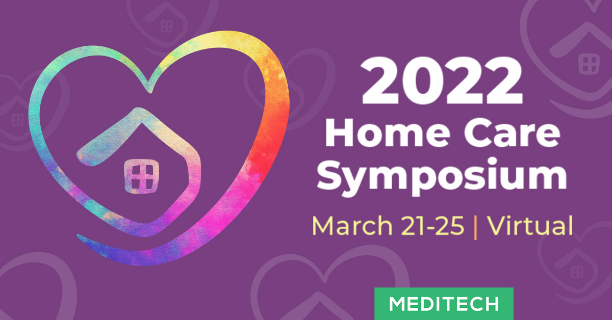 Registration is open for MEDITECH’s 2022 Home Care Symposium, taking place virtually March 21-25. Each day will surround a new theme, allowing you to focus your time on the sessions that are of greatest interest to you. hubs.ly/H0_crH10 
#Homecare #HomecareHospiceMonth