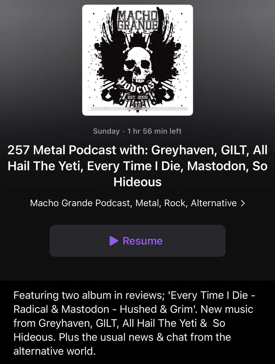 NEW PODCAST ONLINE!

The latest episode features reviews of the new <a href="/mastodonmusic/">Mastodon</a> and <a href="/everytimeidie/">john marston kinnie</a> albums, brand new music from <a href="/allhailtheyeti/">ALL HAIL THE YETI</a>, <a href="/So_Hideous_NYC/">So Hideous</a>, <a href="/greyhavenband/">greyhaven</a> and #Gilt!

Subscribe for free: podcasts.apple.com/gb/podcast/mac…