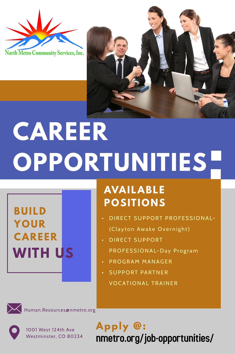 Job Openings at North Metro!