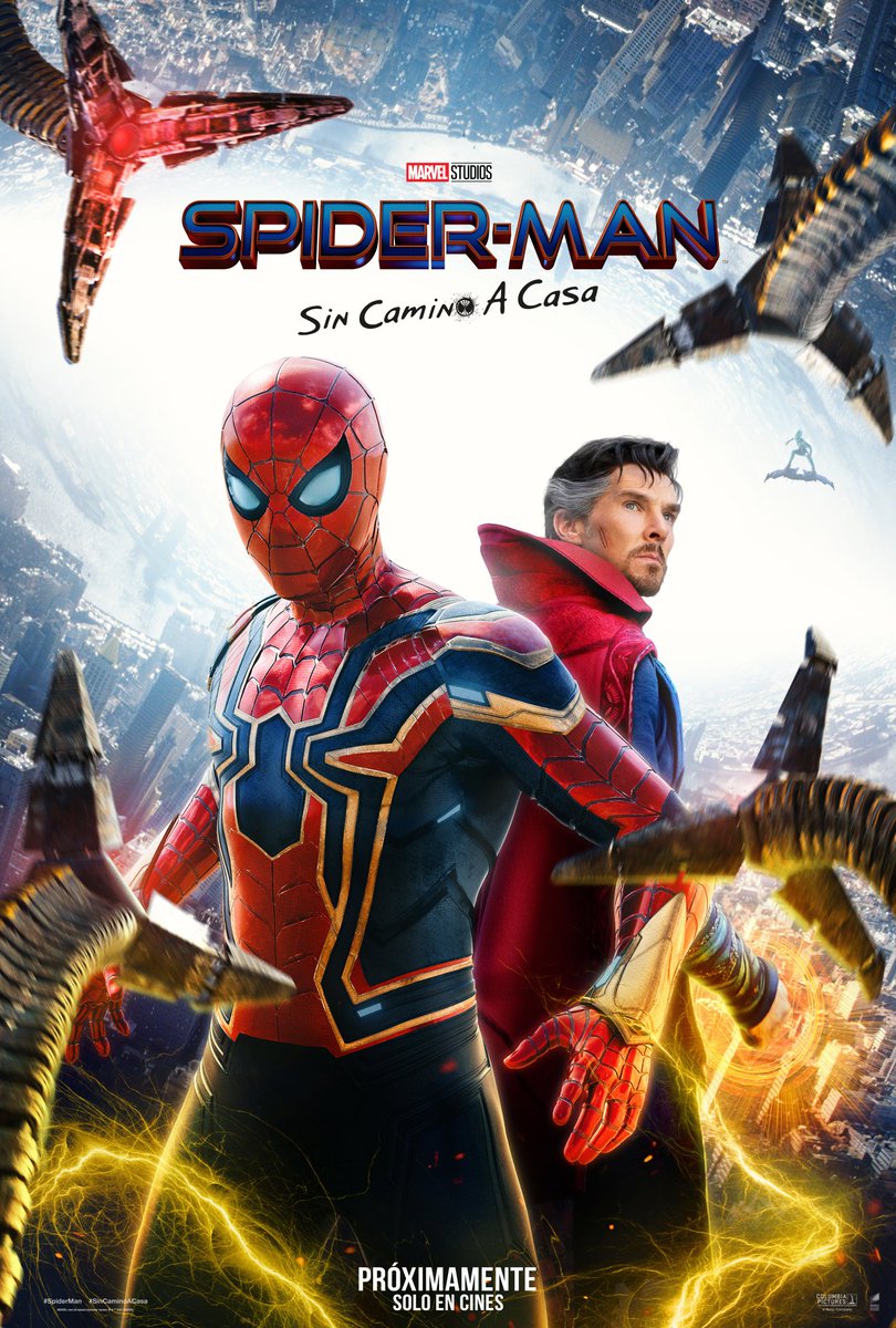 Cinepolis's tweet image. ¡NUEVO póster de #SpiderMan #SinCaminoACasa! Y mañana nuevo tráiler 🤩💙 Estreno 16 Diciembre. ¿Con quién irás a verla?