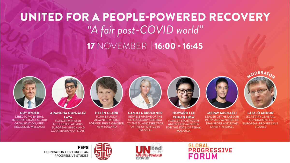 howardlee_my's tweet photo. "A fair post-#COVID world" is the 2⃣nd #UNitedfor high-level panel of #GPF2021!
🎙️We will debate with @AranchaGlezLaya, @MeravMichaeli, @camillabruckner, @howardlee_my, @HelenClarkNZ & @LaszloAndorEU + 🎥 by @GuyRyder
ℹ️: https://t.co/iwGYX8Ow8m https://t.co/PDgO1ZsOLe