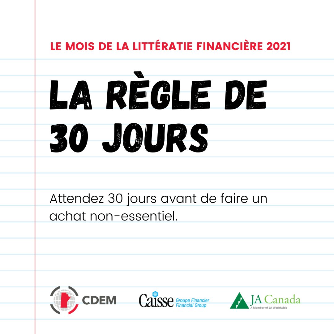CDEM_Jeunesse's tweet photo. 🤳  TRUC : Apprenez à préparer et respecter un budget grâce à des applications ou des outils en ligne. Essayez par exemple un Planificateur budgétaire: https://t.co/rpFNP2JUAE 

#ÉpargnerCestGagner #mlf2021  #flm2021

@DSFMecole
@JAManitoba https://t.co/3xtFXuffbP
