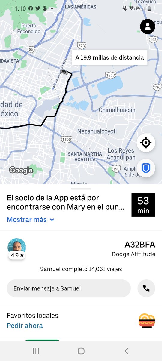 seb_vicke's tweet photo. @Uber_MEX Esto no tendría pq suceder y que les permitan a los choferes jugar con el tiempo de los demás. Está uno esperando más de 10 minutos para que nosotros tengamos que cancelar y buscar otro chófer y seguir perdiendo tiempo. https://t.co/5X3dQhA8PU