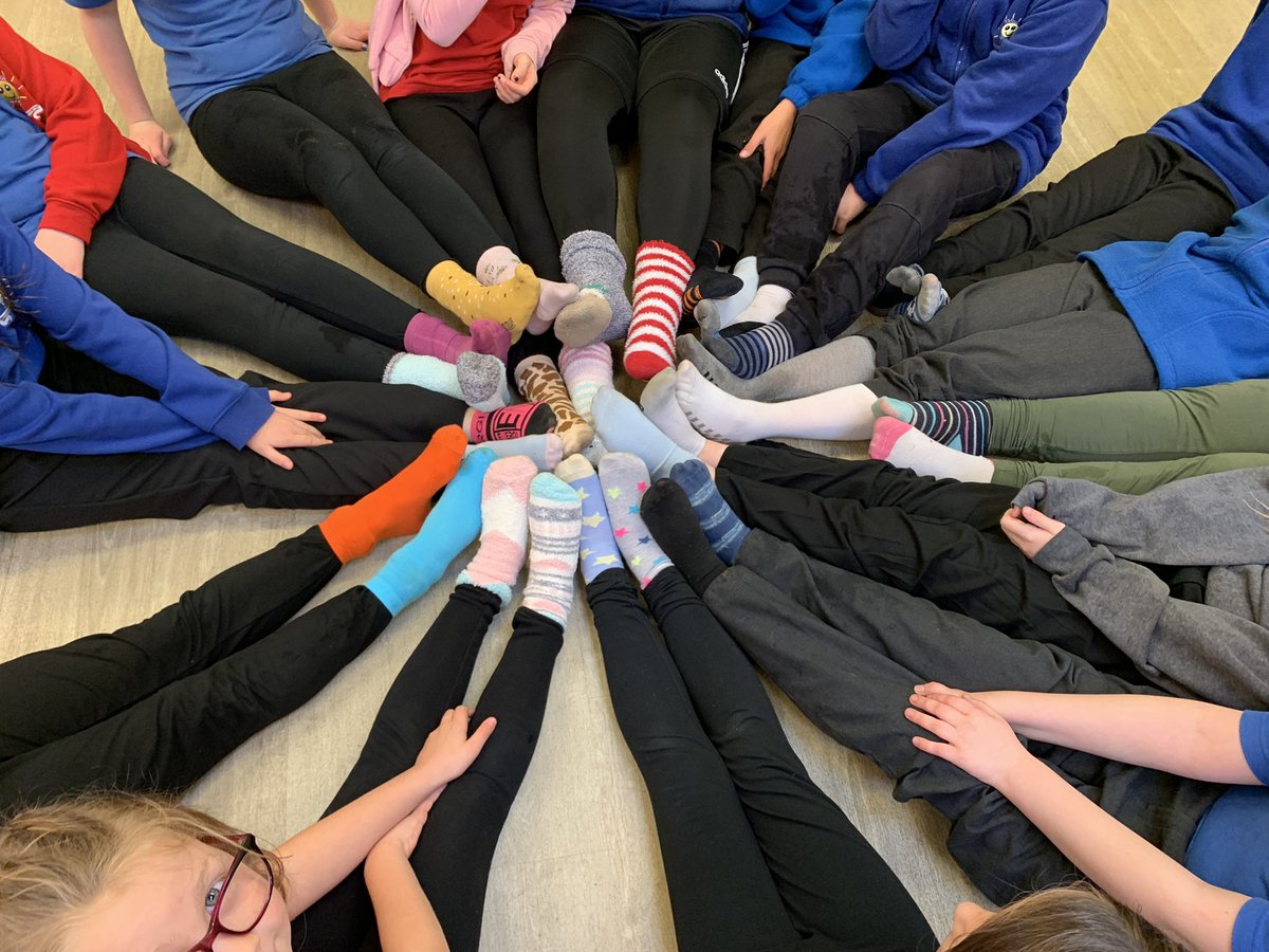 Odd socks from the youngest and oldest classes. Thank you all for joining in. A great start to anti bullying week. #OddSocksDay #AntiBullyingWeek #everyoneisunique