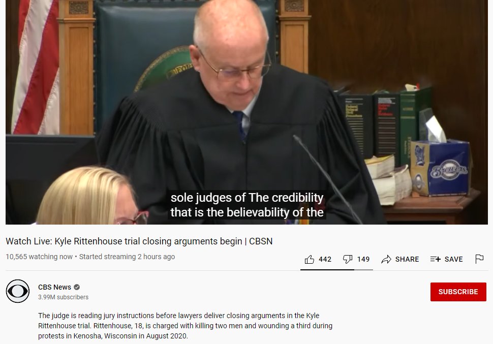 BREAKING: All independent streams of the Kyle Rittenhouse Trial are being taken down by Youtube over "Policy Violations"

<a href="/CBSNews/">CBS News</a>' stream is still running however.
