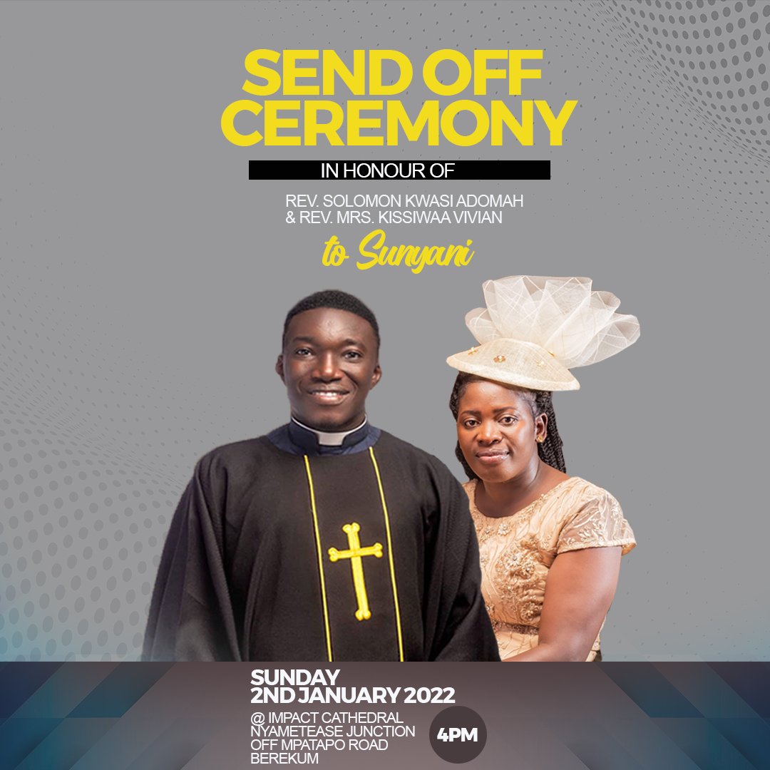 Ifcberekum's tweet photo. It is a mixed feeling. But when God says go! You can't say no. I invite you all to this memorable day of our ministry journey. God bless you for responding. Please if I am not able to invite you personally, kindly forgive me. I am expecting you all on that day. https://t.co/HTenTJnf4l