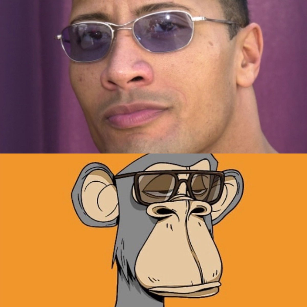 enduro263's tweet photo. Decided my ape has some serious old school @TheRock attitude 🤣 can you smelllllllllll what the @BoredApeYC is cooking?! https://t.co/cf3tNZPoaM