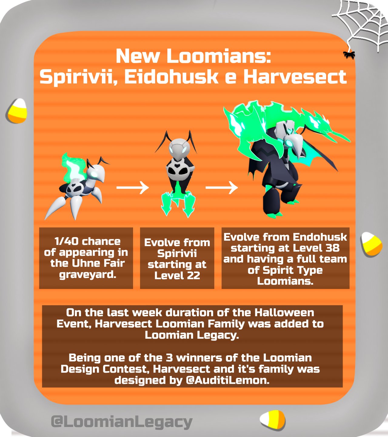 Loomian Legacy on X: 🎃5 days for the Halloween Event remains! Did you get  the new loomians? If you didn't, here's how! #LoomianLegacy   / X