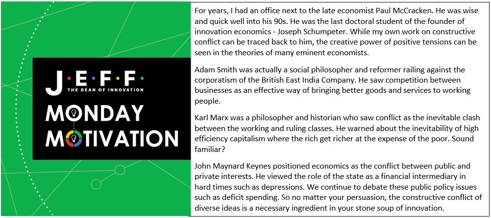 JeffDeGraff's tweet photo. #MondayMotivation #innovation #efficiency #AdamSmith #KarlMarx #ConstructiveConflict https://t.co/B3QPT9eo4H