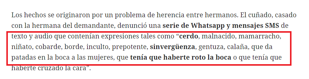 "Llamar “cerdo” a un cuñado no atenta contra su honor" | Sentencia andaluciainformacion.es/ronda/1008716/…