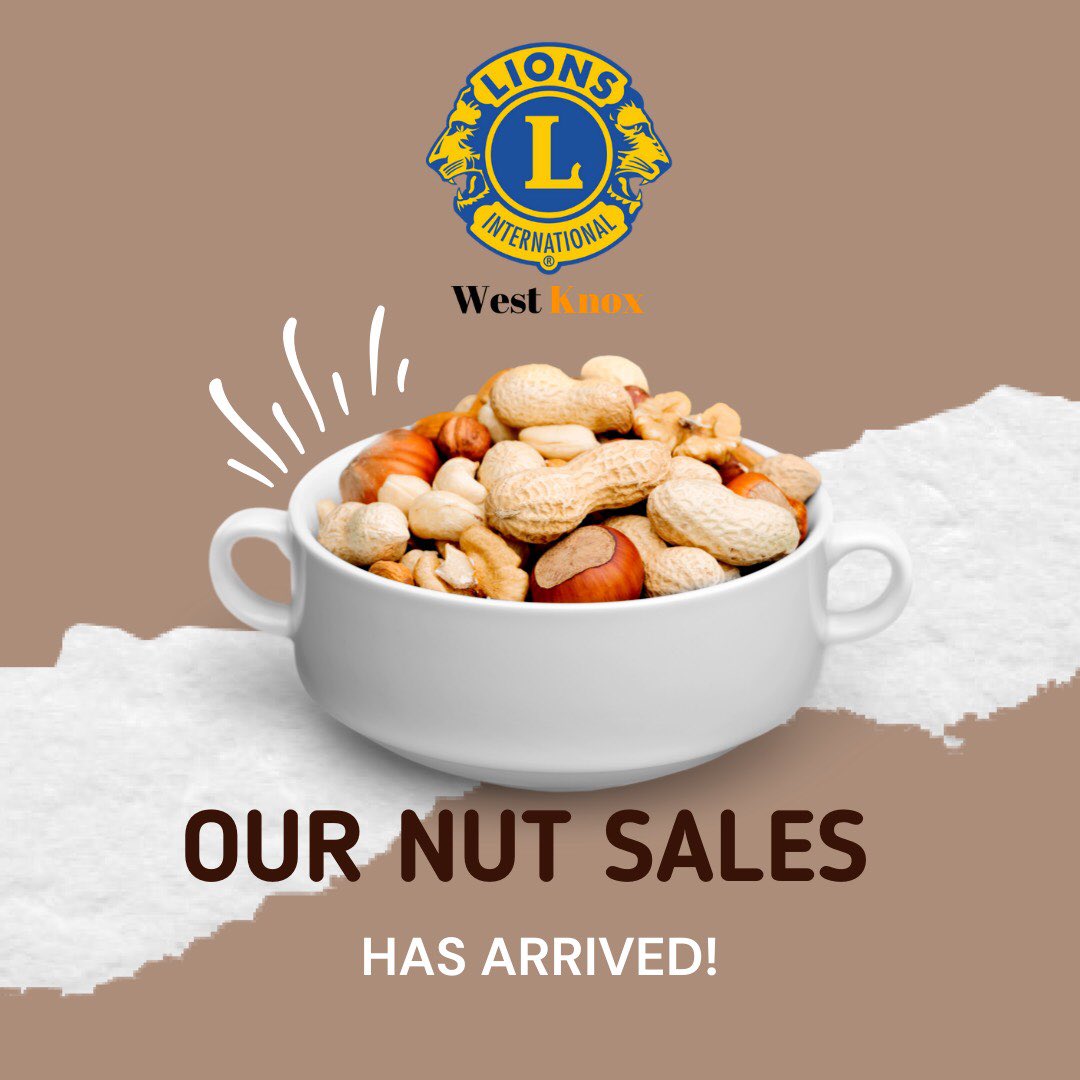 Our South Georgia Pecan Nut order has arrived. We have 936 bags of nuts to sell! We have Varieties
Start talking with your relatives and friends about ordering some nuts. Our one- pound bags are still just $10.00. Bring your order to our club meeting.