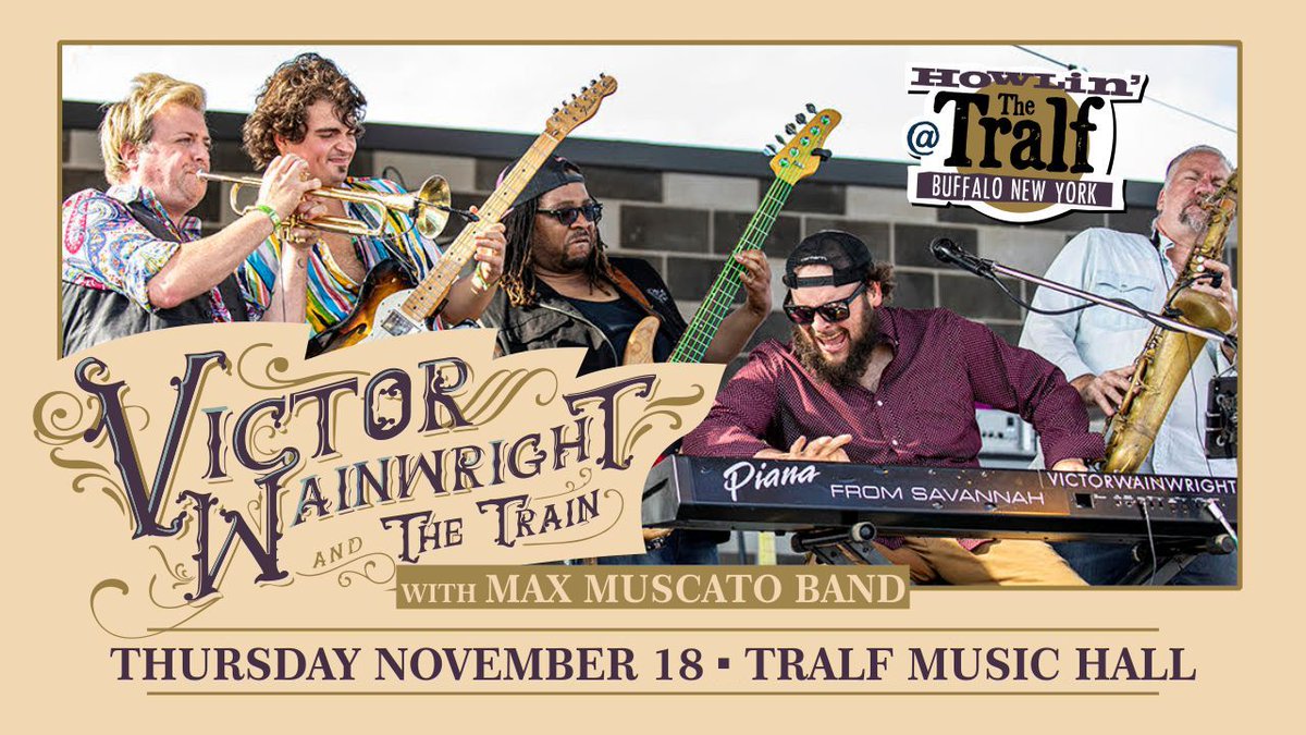 Thursday! VICTOR WAINWRIGHT &amp; THE TRAIN wsg Max Muscato LIVE at <a href="/TralfBuffalo/">Tralf Music Hall</a>. Here's all the info...
ymlp.com/ztkarG