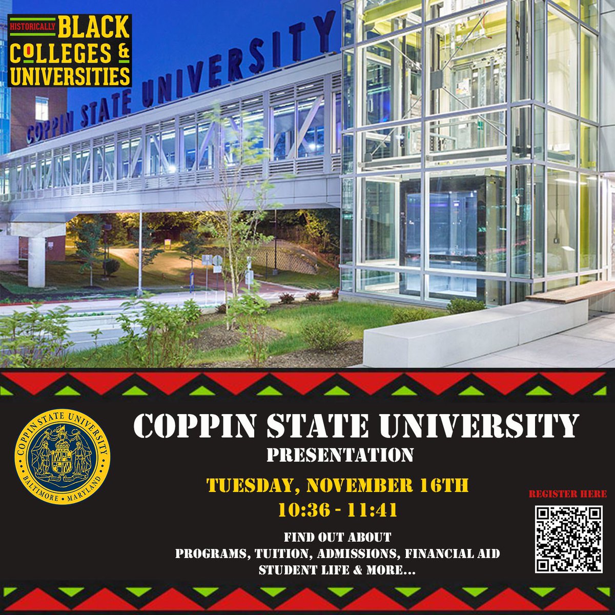 Join us for this HBCU info session with Coppin State University.