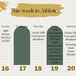 Image for the Tweet beginning: Busy week in athletics! Come