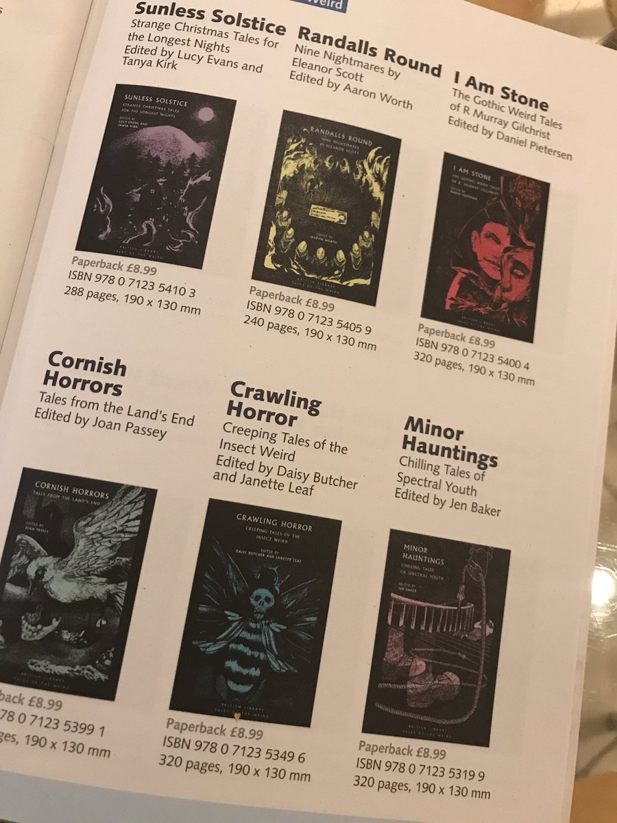 The new @britishlibrary catalog is out. Some interesting new titles in #TalesoftheWeird. Worth a look if spooky is your thing. 👻👻👻
