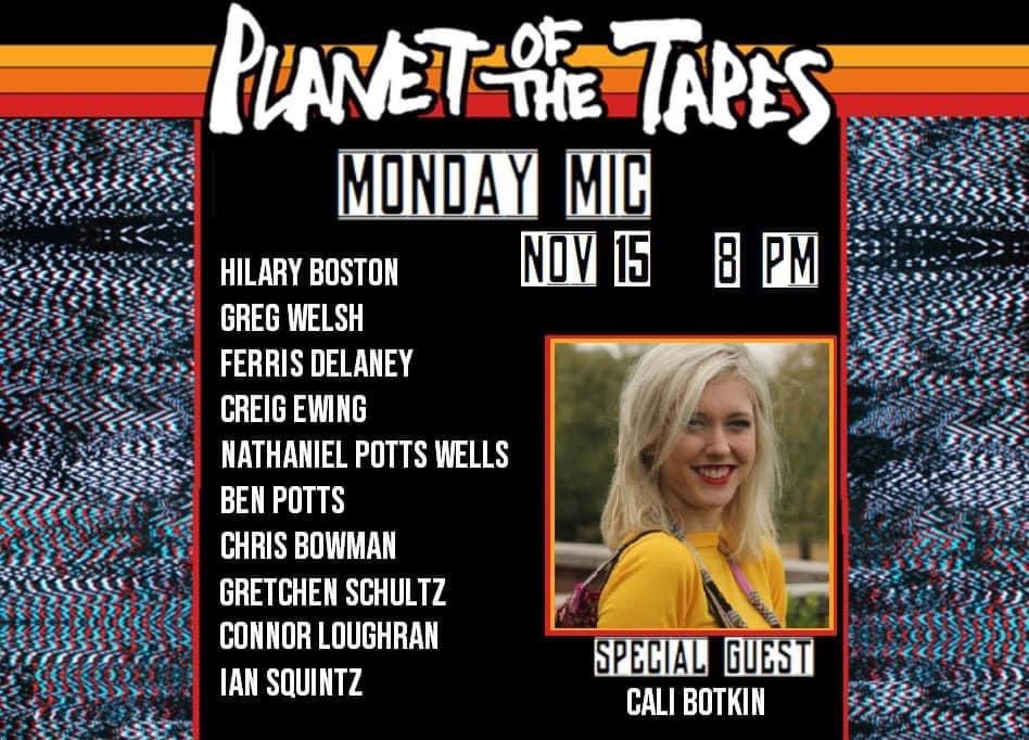 PlanetoftheT's tweet photo. As always, we’ve got a great Monday Mic lined up - starts at 8 and it’s FREE! We’ve got drink specials on beer and mocktails plus special guest Cali Botkin! #louisville #thingstodoinlouisville #louisvilleevents #louisvillecomedy https://t.co/Oa4u7ikPpr