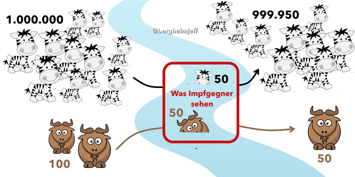 Tina (@tinaxentina) on Twitter photo <a href="/BrinkmannLab/">Melanie Brinkmann 🇺🇦</a> 1 Mio Zebras und 100 Gnus überqueren den Fluss. Es sterben gleich viele (50) jeder Art. Wer schwimmt besser? So verstehen es auch Mathe-Verweigerer. <a href="/BrinkmannLab/">Melanie Brinkmann 🇺🇦</a> 1 Mio Zebras und 100 Gnus überqueren den Fluss. Es sterben gleich viele (50) jeder Art. Wer schwimmt besser? So verstehen es auch Mathe-Verweigerer.