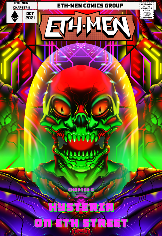 To celebrate our 3-part finale release, we are giving away a (1) Special Edition Cover from <a href="/Dottor_Brain/">Arturo Lauria</a> !

To join:
-Like &amp; Retweet this Tweet
-Follow <a href="/ETHMENOFFICIAL/">ETH-MEN</a> 
-Tag 3 of your friends who love comics!

You can also buy the Special Edition here:
rarible.com/token/0x5ceb7e…