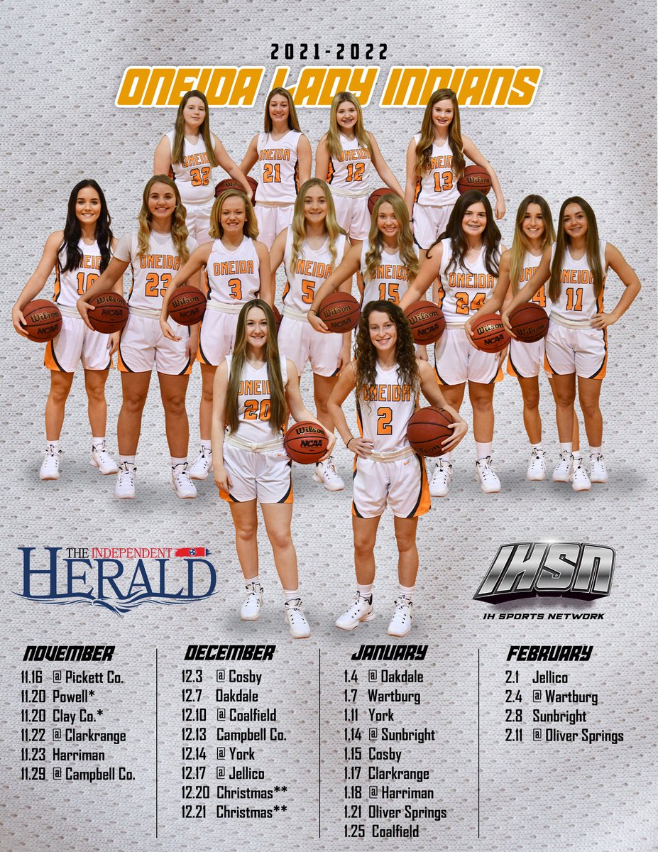 IHVarsity's tweet photo. Here’s the complete schedule for the @OHSLadyIndians https://t.co/GQBKhh3KVF
