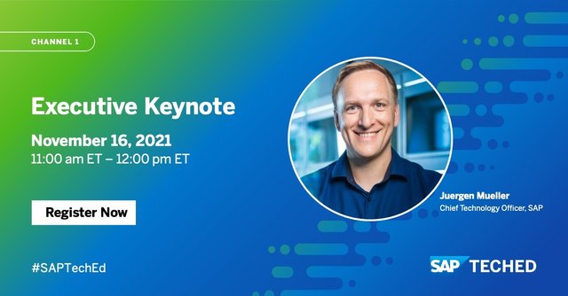 Jagdish Sahasrabudhe (@jagdishstwt) on Twitter photo Kick off #SAPTechEd 2021 with the Executive Keynote featuring <a href="/JuerMueller/">Juergen Mueller</a>!
Tune in here and discover the key ingredients for sustainable success: bit.ly/3BUsxgw
#SAPBTP #SAPPartners #Innovation #VirtualEvent #SAPBusinessTechnologyPlatform #IntelligentEnterprise Kick off #SAPTechEd 2021 with the Executive Keynote featuring <a href="/JuerMueller/">Juergen Mueller</a>!
Tune in here and discover the key ingredients for sustainable success: bit.ly/3BUsxgw
#SAPBTP #SAPPartners #Innovation #VirtualEvent #SAPBusinessTechnologyPlatform #IntelligentEnterprise