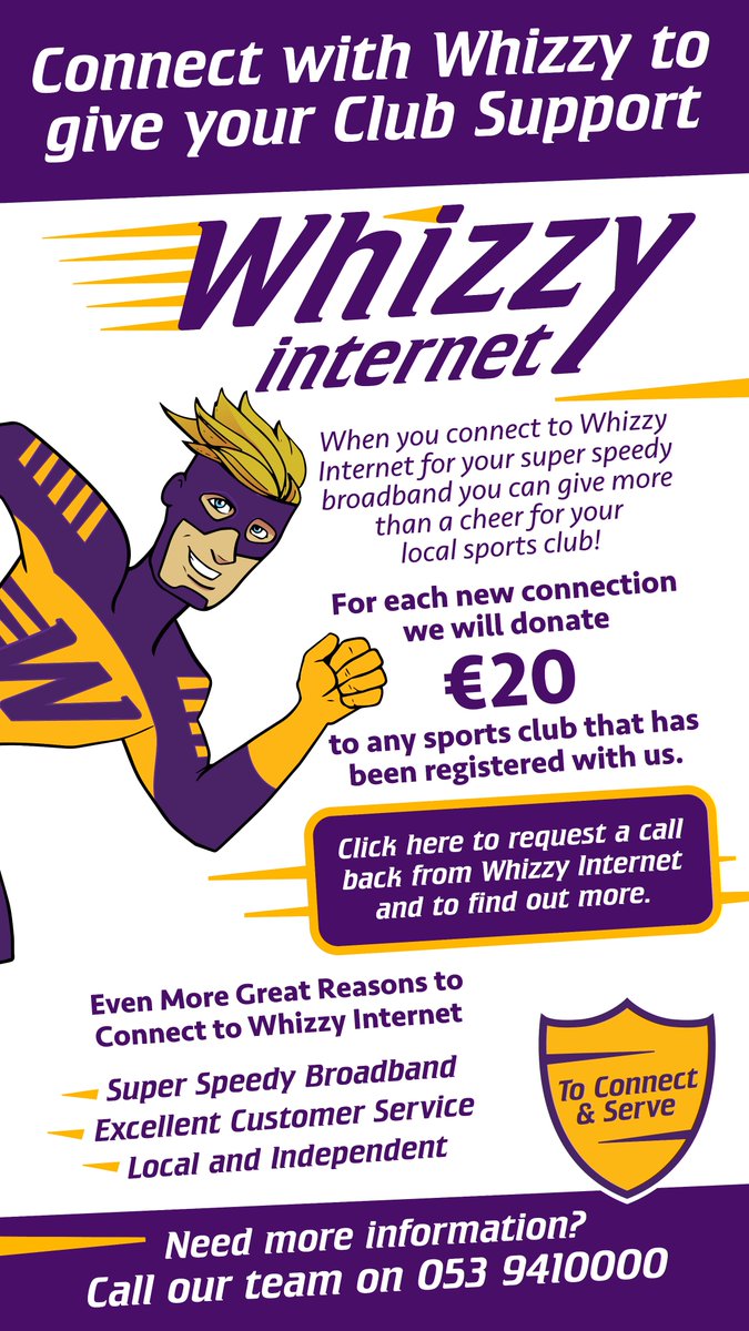 We want to CONNECT you AND SUPPORT your club.  Any club that wants to register just give us a call.Any sports club can register as long as it has an active underage section.  SPREAD THE WORD. Sales office open 9-5 Mon-Fri 0539410000 #supportlocal #wexford #carlow #southwicklow