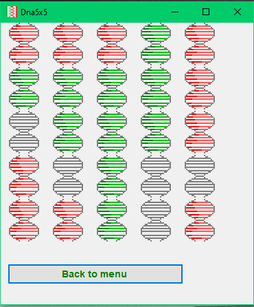 link_dima's tweet photo. Dna 5x5

Kind and not difficult game!
This is casual tic tac toe.

Casual, but here is Dna spirals.

Oponent can play normal or make random steps for fun!

See here https://t.co/Lr6yVun7ut

#indie #indiedev #retro #tictactoe #puzzle #simplegame #pc
#logic #ofice https://t.co/Wh5bCpOi9O