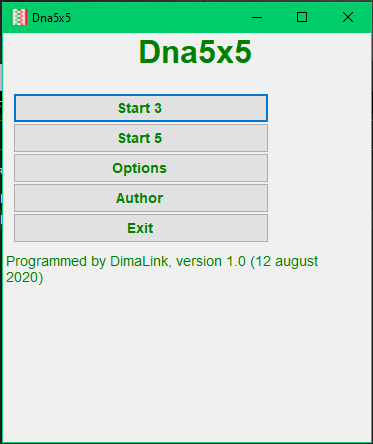 link_dima's tweet photo. Dna 5x5

Kind and not difficult game!
This is casual tic tac toe.

Casual, but here is Dna spirals.

Oponent can play normal or make random steps for fun!

See here https://t.co/Lr6yVun7ut

#indie #indiedev #retro #tictactoe #puzzle #simplegame #pc
#logic #ofice https://t.co/Wh5bCpOi9O