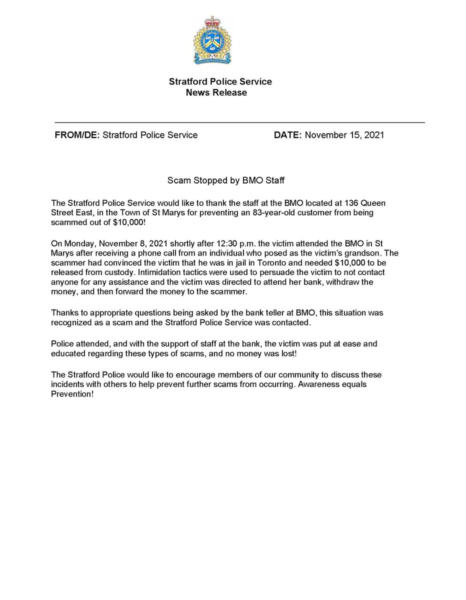 SPSmediaoffice's tweet photo. #SPS media release Nov 15/21

@cityofstratford 
@townofstmarys 
@PerthSouthTwp https://t.co/PZHUvzpGiX