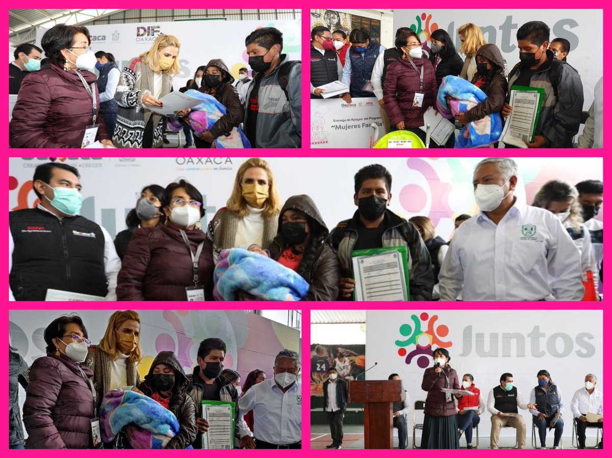 RegCivil_GobOax's tweet photo. La unión hace la fuerza y gracias al trabajo de coordinación que encabezan el @GobOax y el @Dif_Oaxaca nos sumamos este domingo al reinicio del programa Juntos con la señora @IvetteMurat e instituciones aliadas del Gabinete Social en #IxtlánDeJuárez  #SierraNorte ... https://t.co/k9VdmhDDg9
