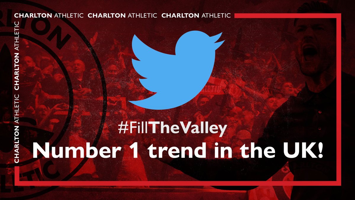 We've done it! #FillTheValley is the number one trend in the United Kingdom! 👏👏

🔴⚪ #cafc | cafc.co.uk