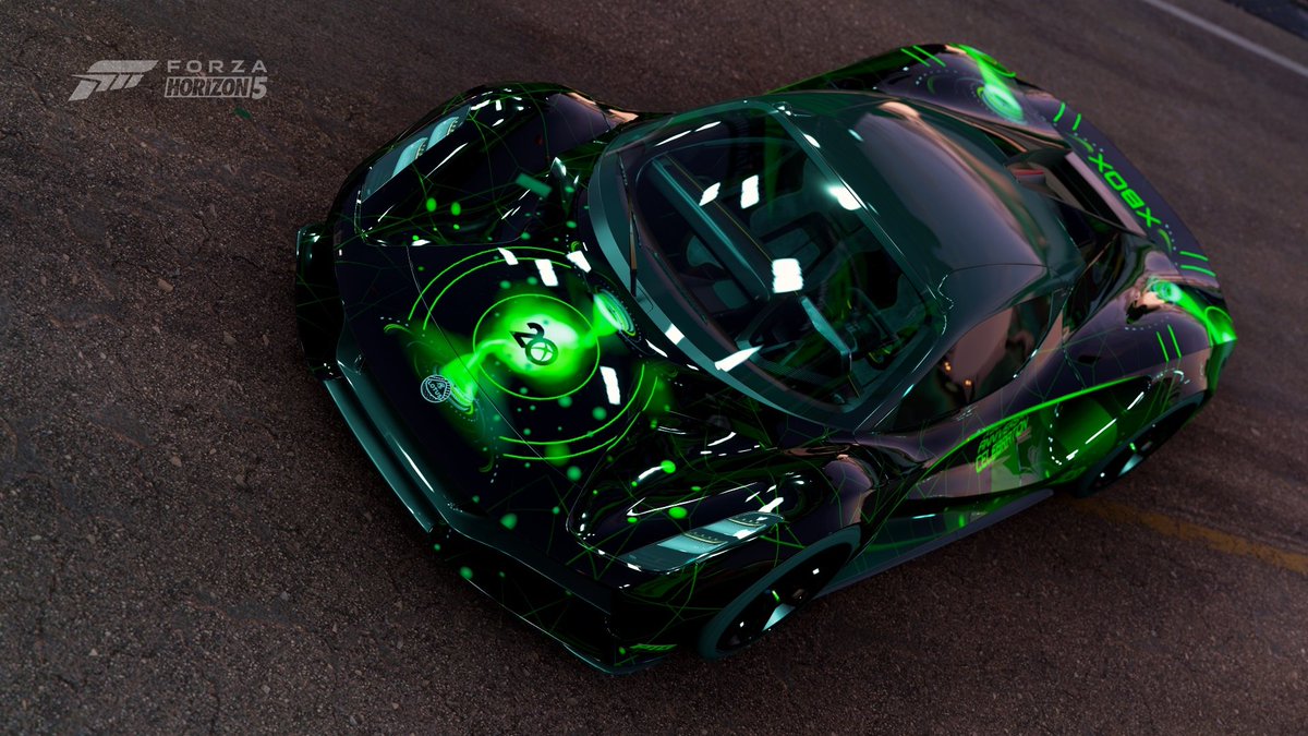 stuzib85's tweet photo. Just in time for #Xbox20 Celebration!

I've shared this Xbox livery for the Lotus Evija on #forzahorizon5 

Represent your love for @Xbox with this special birthday livery!!

#Forza 
#ForzaShare
#ForzaPaintbooth 
#WelcomeToTheFestival https://t.co/9Ap9w9tfB0
