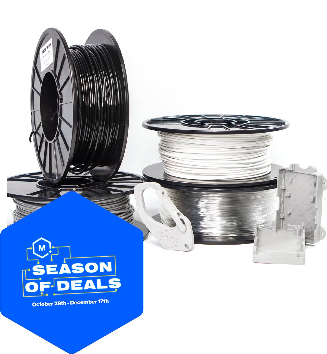 MatterHackers's tweet photo. Capable of yielding clean, durable, and complex prints, PRO Series Ryno #filament is a professional-level #copolyester perfect for strong, functional prototypes with great temperature and chemical resistance. Get 15% off during our Season of Deals: https://t.co/35gmgskEHj https://t.co/HzRfaDb0Ii
