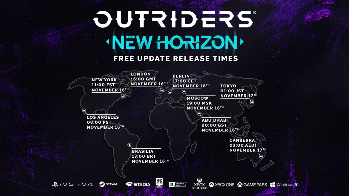 Outriders Here S When The New Horizon Update Will Release In Your Local Timezone 1 5