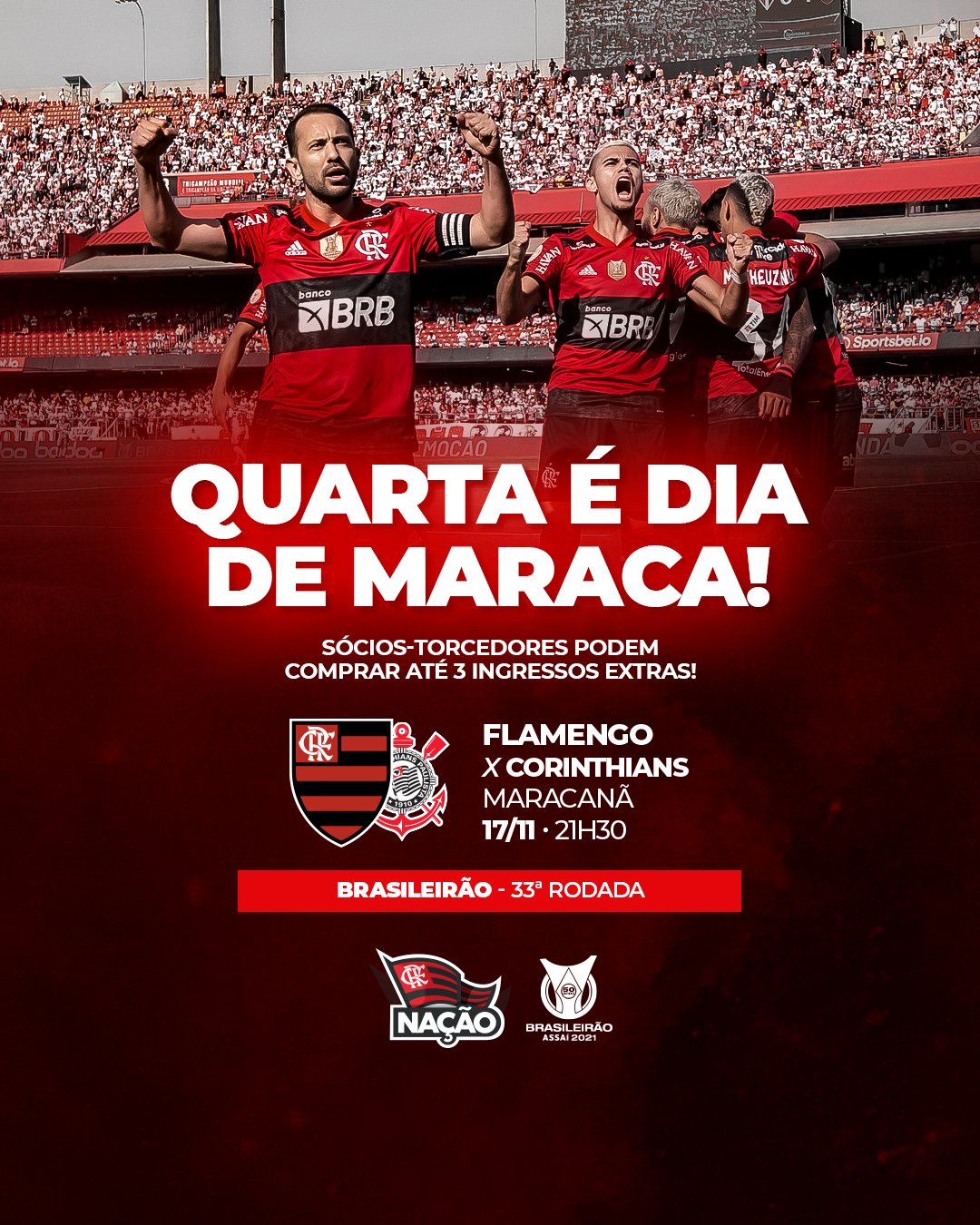 Flamengo x Santos no DF: pré-venda para sócio-torcedor começa terça