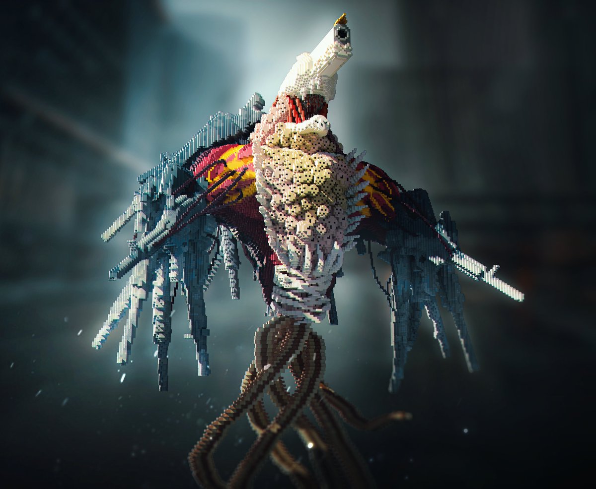 Hey !! New organic, the Gun Devil from Chainsawman 
Built for <a href="/Golden_UHC/">GoldenUHC</a> 

Hot render by @LordKingCrown 

#chainsawman #Minecraft #minecraft建築コミュ  #バニラ建築学部