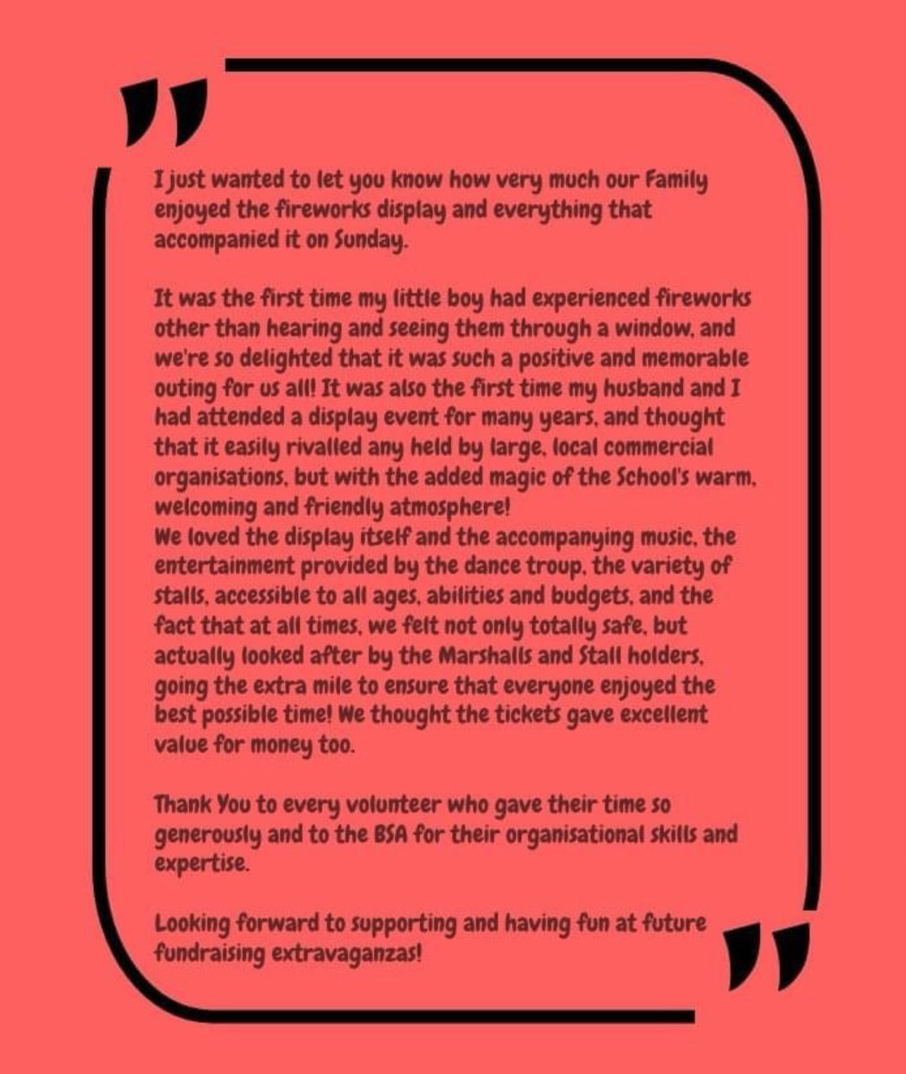 Today we received some feedback that we just had to share...💛