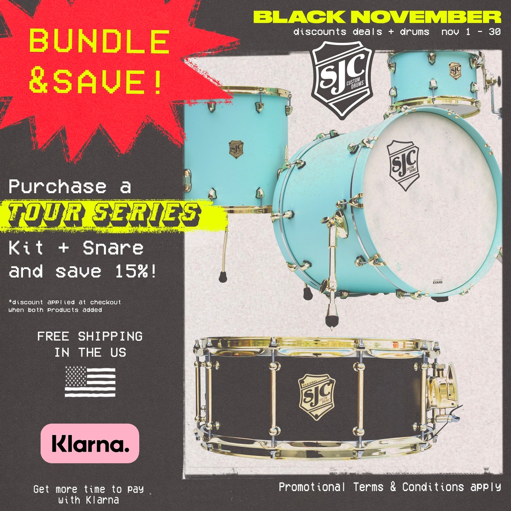 SJCdrums's tweet photo. Wow November is half over 😱🥴 but there's still time to
save 15% on any Providence or Tour Series Kit + Snare combo!! Mix & match your favorite colors to assemble your ultimate performance rig! https://t.co/05lm784gOB
Shop now. Pay over time with @klarna.usa https://t.co/hockE9niIw