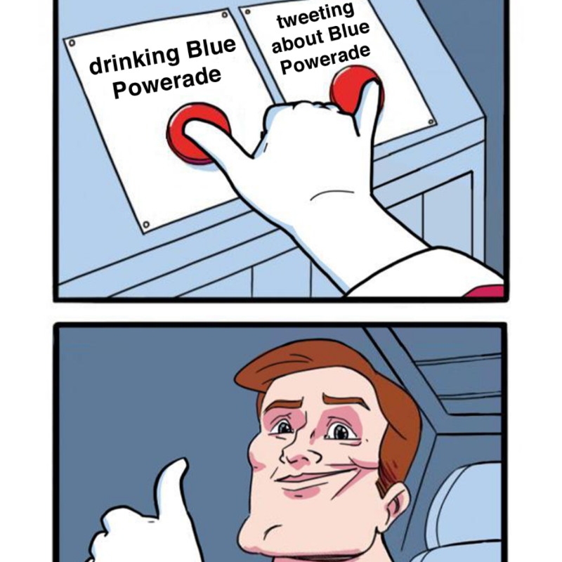 POWERADE's tweet photo. Problem solved. https://t.co/BNYuMQiBBK